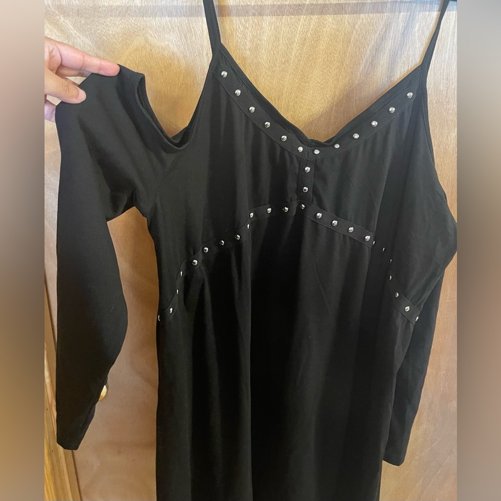 NWOT SHEIN Plus Studded Cold Shoulder Dress 2X - Picture 4 of 7